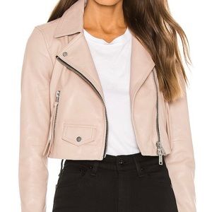 Cropped Leather Jacket NWT All Saints Elora Biker jacket ($498 new)